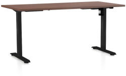 Rauman OfficeTech A állítható magasságú asztal, 160 x 80 cm, fekete alap, dió