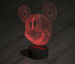 3D LED lampa mickey egér