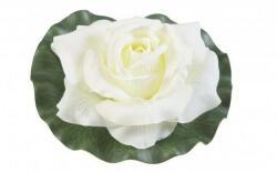 Velda Dekor rózsa és levél 13 cm fehér Velda (123598) - aqua-farm