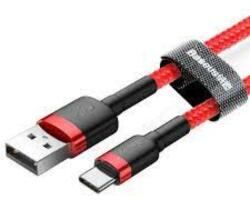 Baseus Kiegészítő / Cafule 2A 2m Red-Black USB-C Töltőkábel (218726)