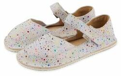 Vlnka Sandale barefoot din piele pentru copii Meli albe mărimi copii 29 (13-05069-29)