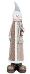 Clayre & Eef CLEEF. 63477 Kerámia dekorfigura, álló hóember kabátban, 14x11x54cm (871745949732o)