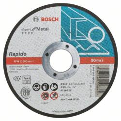 Bosch Disc de taiere drept Expert pentru Metal - Rapido AS 60 T BF, 115 mm, 1, 0 mm (2608603394)