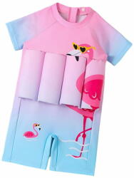  EXCELLENT Gyermek fürdőruha úszókkal 110-es méret - Flamingó