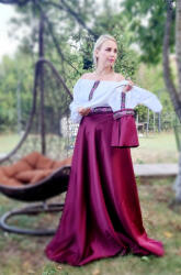 Ie traditionala Rochie stilizata cu motive traditionale lunga Margareta 3