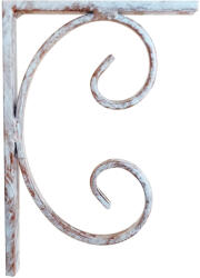Decorer Suport polita fier alb cu patina aramie 23x15 cm (CP2010)