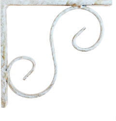 Decorer Suport polita fier alb cu patina aurie 19x19 cm (CP2013)