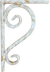 Decorer Suport polita fier alb cu patina aurie 27x18 cm (CP2011)
