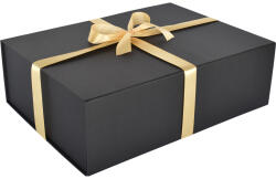 Prémium ajándékdoboz Fekete ajándékdoboz, díszdoboz - 38 x 28 x 12 cm