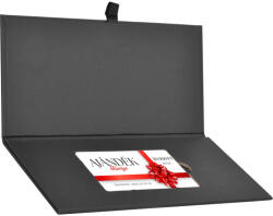 Prémium ajándékdoboz Exkluzív kártyatartó boríték - Fekete - 19 x 9 cm