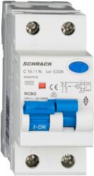 SCHRACK siguranta electrica automata diferentiala schrack amparo ak667616--, 6ka, c16a, 1p+n, 30ma, tip a (MCBRC-1P+N/C16A/30MA/A-AMP-SHK)