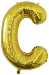Teno Balon in Forma de Litera C Teno®, metalizat, pentru Petreceri/Aniversari/Evenimente, rezistent, folie, gold, 40 cm