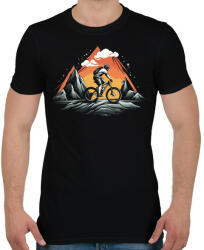 printfashion Mountain bike - Férfi póló - Fekete (15683112)