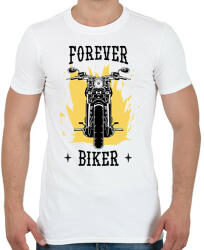 printfashion Örökké motoros - Férfi póló - Fehér (15683111)