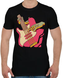 printfashion Basszusgitár - Férfi póló - Fekete (15678842)