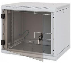 TRITON Cabinet metalic TRITON RBA-09-AD5-CAX-A6 9U, Wall mount, 500 mm, Glass door, Panouri laterale detasabile, Gri (RBA-09-AD5-CAX-A6)