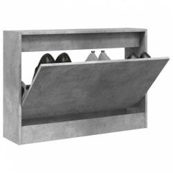 vidaXL betonszürke szerelt fa cipőszekrény 80 x 21 x 57 cm (839913)