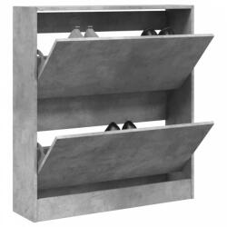 vidaXL betonszürke szerelt fa cipőszekrény 80 x 21 x 87, 5 cm (839920)