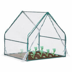 Relaxdays Alacsony fóliasátor PVC 95x95x92 cm 10039619