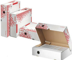 Leitz Esselte Speedbox gyorsan összecsukható irattartó doboz fedéllel A4, fehér-piros (623911)