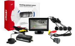 AMiO Set senzori parcare tft01 4.3" cu camera hd-308-led 4 senzori negri (AMI-01555) - vexio
