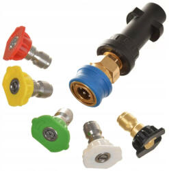  Gyorscsatlakozós fúvóka szett (5db) Karcher K2 K3 K4 K5 K6 (shortgun_szett_karcher_k2-k6)
