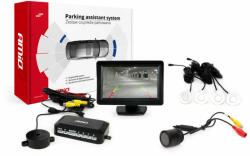 AMiO Parkolásérzékelő készlet tft01 4, 3" hd-301-ir kamerával, 4 fehér