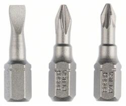Bosch Set capete de şurubelniţă extra dure (mixt), 3 buc. S 0, 6x4, 5; PH1; PZ1; 25 mm (2607001765)