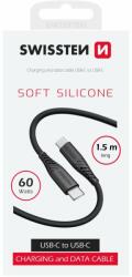 SWISSTEN puha szilikon adat- és töltőkábel, USB-C/USB-C, 1, 5m, 60 (71532010)