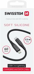 SWISSTEN puha szilikon adat- és töltőkábel, USB-C/lightning, 1, 5m (71534010)