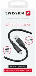 SWISSTEN puha szilikon adat- és töltőkábel, USB/lightning, 1, 5m, (71533010)