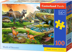 Castorland Puzzle Castorland din 100 de piese - Lumea dinozaurilor (B-111084)