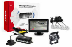 AMiO Parkolásérzékelő készlet tft01 4, 3" kamerával hd-501-ir 4 ezüst é