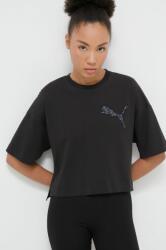 PUMA tricou din bumbac PUMA X SWAROVSKI femei, culoarea negru 9BYX-TSD0SL_99X