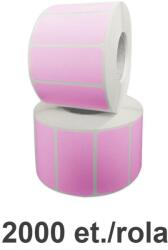 ZINTA Rola etichete de plastic ZINTA roz 50x25mm, fi. 76 mm, 2000 et. /rola (50X25X2000-PI-PE)