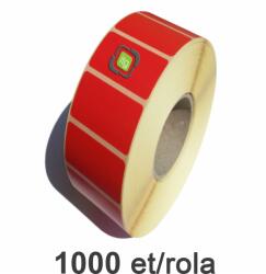ZINTA Rola etichete termice ZINTA detasabile rosii 58x43mm, 1000 et. /rola (58X43X1000-TH-RED-REM)