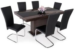  Paulo szék Flóra plusz asztal epoxy lappal - 6 személyes étkezőgarnitúra