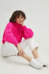 MEDICINE pulover din amestec de lana femei, culoarea roz, cu guler ZBYX-SWD884_30X