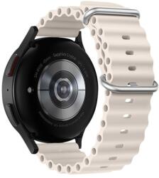 Huawei Watch GT 4 (46 mm) okosóra szíj - F- Design FS01 - csontfehér szilikon szíj (szíj szélesség: 22 mm)