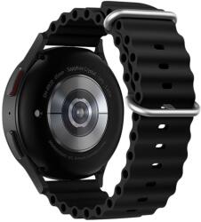 Okosóra szilikon szíj - Samsung Galaxy Watch 3 (45 mm) szíj - F- Design FS01 - fekete szilikon szíj (szíj szélesség: 22 mm) - tokgalaxis