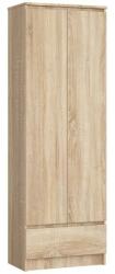 Artool Dulap, placa laminata, 1 sertar, 4 rafturi, 2 usi, stejar, 60x35x180 cm (166318-AK) - jollymag Garderoba