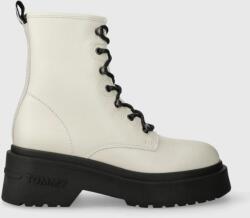 Tommy Jeans bőr bakancs TJW LACE UP BOOT CHUNKY bézs, női, platformos, EN0EN02404 - bézs Női 41
