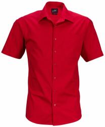 James & Nicholson (Daiber) Férfi rövid ujjú ing JN644 - Piros | 2XL (1-JN644-1748536)