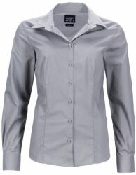James & Nicholson (Daiber) Női hosszú ujjú ing JN641 - Acélszín | 2XL (1-JN641-1748243)
