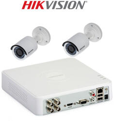 Hikvision KIT 2 Camere video basic, FullHD, 2.8mm, IR 25m, DVR, HIKVISION - KIT2CHA-2B-B
