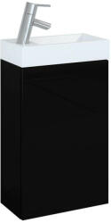 AREZZO design design MINI 40 1 ajtós matt fekete (alsószekrény + mosdó) (168996)