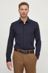 HUGO BOSS ing férfi, galléros, sötétkék, slim - sötétkék 40 - answear - 65 990 Ft