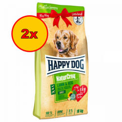  2x Happy Dog NaturCroq Bárány és Rizs (Lamm&Reis) 15kg+3kg AJÁNDÉK (Össz: 36kg)
