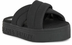 Tommy Jeans Papucs Tommy Jeans Tjw Lettering Flatform Sandal EN0EN02465 Black BDS 37 Női