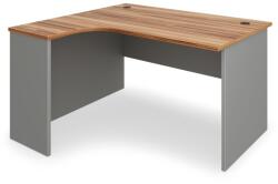 Rauman SimpleOffice ergonomikus asztal 140 x 120 cm, bal, dió / szürke